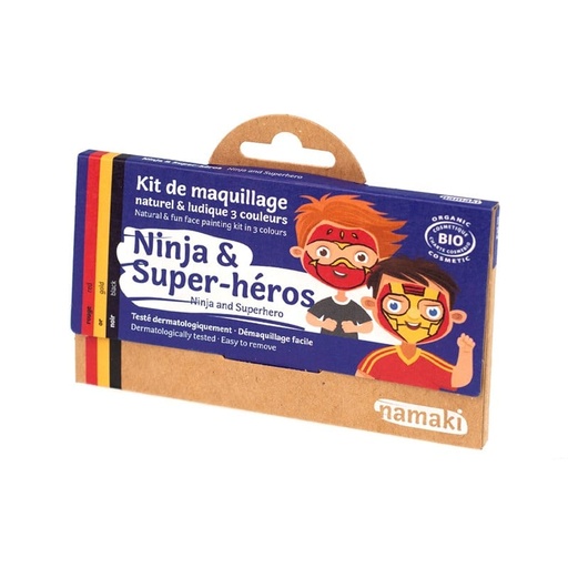 Kit de Maquillage 3 Couleurs Ninja & Super Héros - Liste de cadeaux d'anniversaire pour Edouard