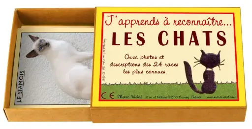 [LISTECELESTIN04] Boîte J'apprends à reconnaître les Chats - Liste de cadeaux d'anniversaire pour Célestin