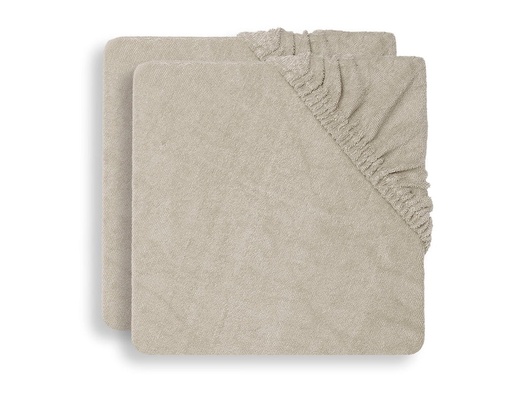 Duo de housse de matelas à langer Terry Nougat - Jollein